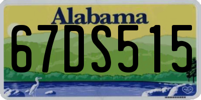 AL license plate 67DS515