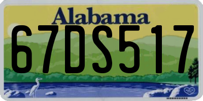 AL license plate 67DS517