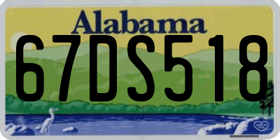 AL license plate 67DS518