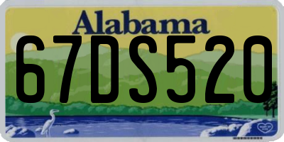 AL license plate 67DS520