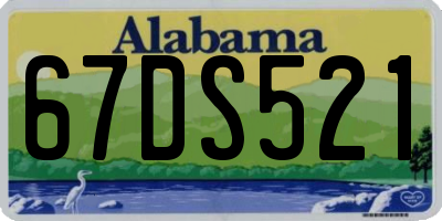 AL license plate 67DS521