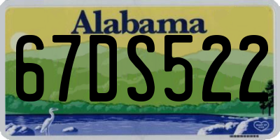 AL license plate 67DS522