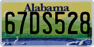AL license plate 67DS528