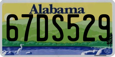 AL license plate 67DS529