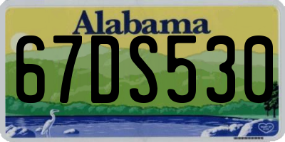 AL license plate 67DS530