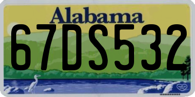 AL license plate 67DS532