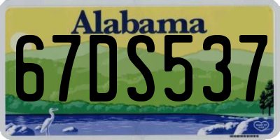 AL license plate 67DS537