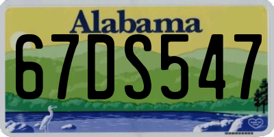 AL license plate 67DS547