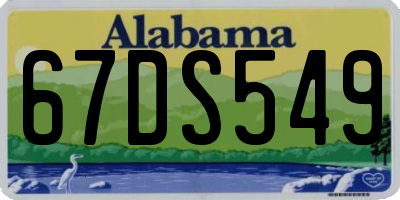 AL license plate 67DS549