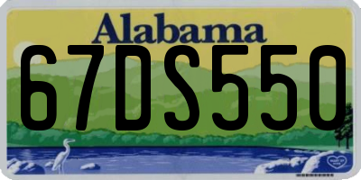 AL license plate 67DS550