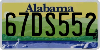 AL license plate 67DS552