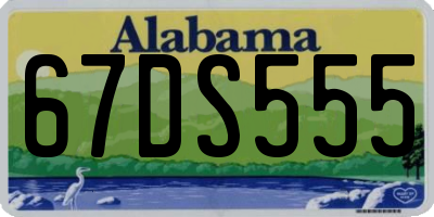 AL license plate 67DS555