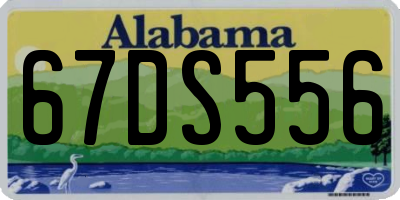 AL license plate 67DS556