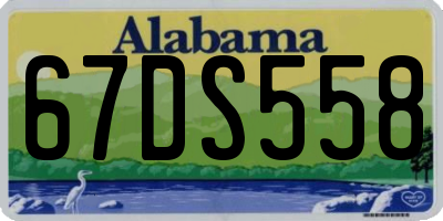 AL license plate 67DS558