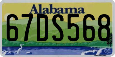 AL license plate 67DS568