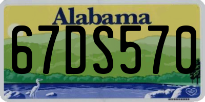 AL license plate 67DS570