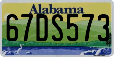 AL license plate 67DS573