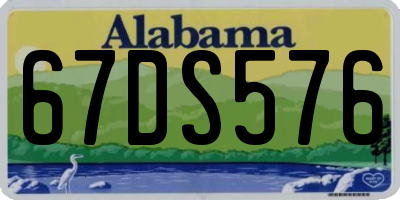 AL license plate 67DS576