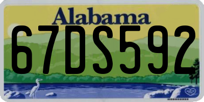 AL license plate 67DS592