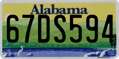 AL license plate 67DS594