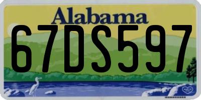 AL license plate 67DS597