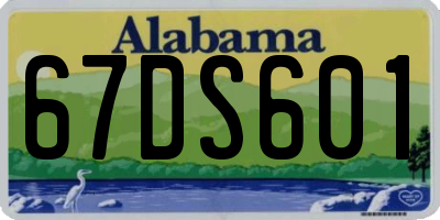 AL license plate 67DS601