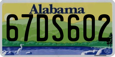 AL license plate 67DS602