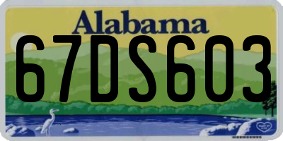 AL license plate 67DS603