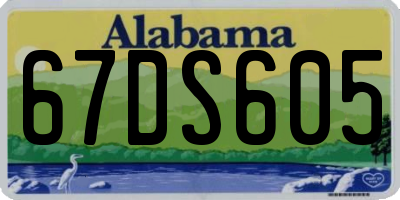 AL license plate 67DS605