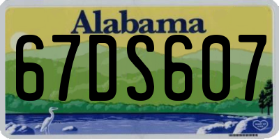 AL license plate 67DS607