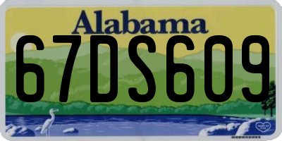 AL license plate 67DS609