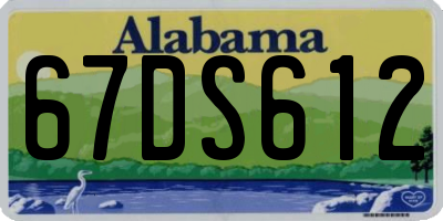 AL license plate 67DS612
