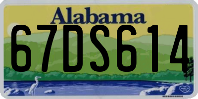 AL license plate 67DS614