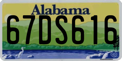 AL license plate 67DS616