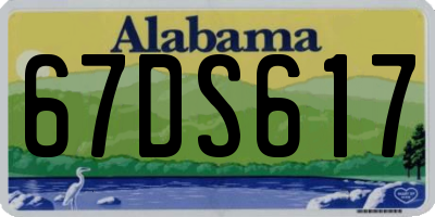 AL license plate 67DS617