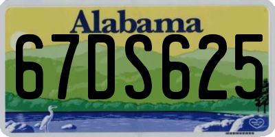 AL license plate 67DS625