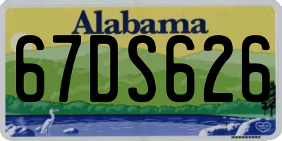 AL license plate 67DS626