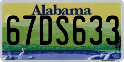 AL license plate 67DS633