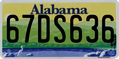 AL license plate 67DS636