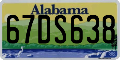 AL license plate 67DS638