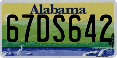 AL license plate 67DS642