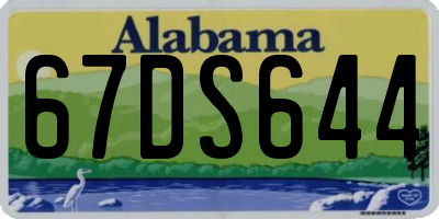AL license plate 67DS644