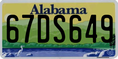 AL license plate 67DS649