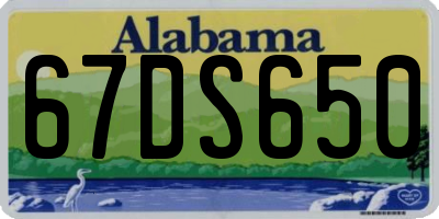AL license plate 67DS650