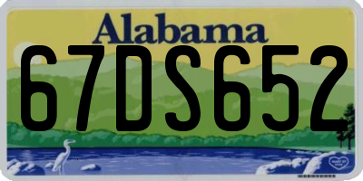 AL license plate 67DS652