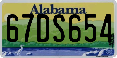 AL license plate 67DS654