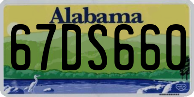 AL license plate 67DS660
