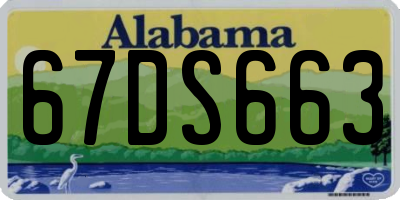 AL license plate 67DS663