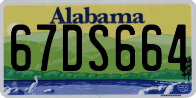 AL license plate 67DS664