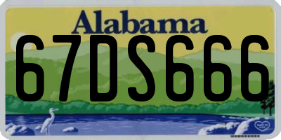 AL license plate 67DS666